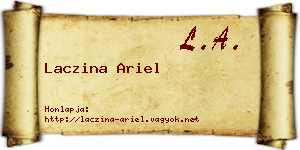 Laczina Ariel névjegykártya